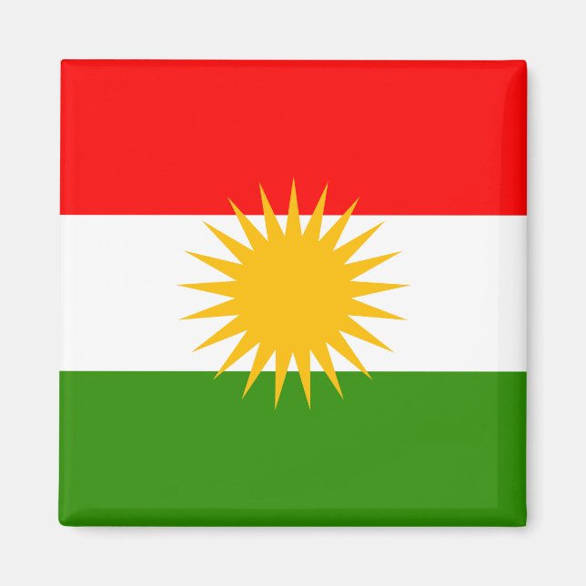 Kurdistan High quality Flag Magnet (Front)