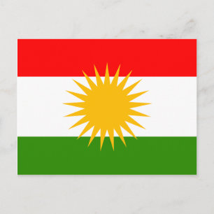 Kurdistan High quality Flag Postcard