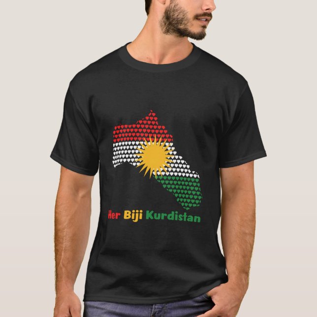 Kurdistan Kurdish Flag T-Shirt (Front)