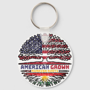 Kurdistan Kurdish US American USA United States Tr Key Ring