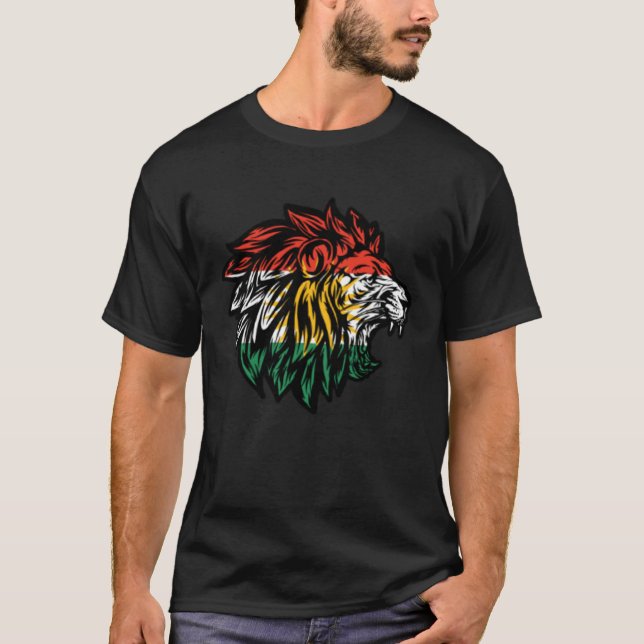 Kurdistan Lion Head Kurdish 4 T-Shirt (Front)