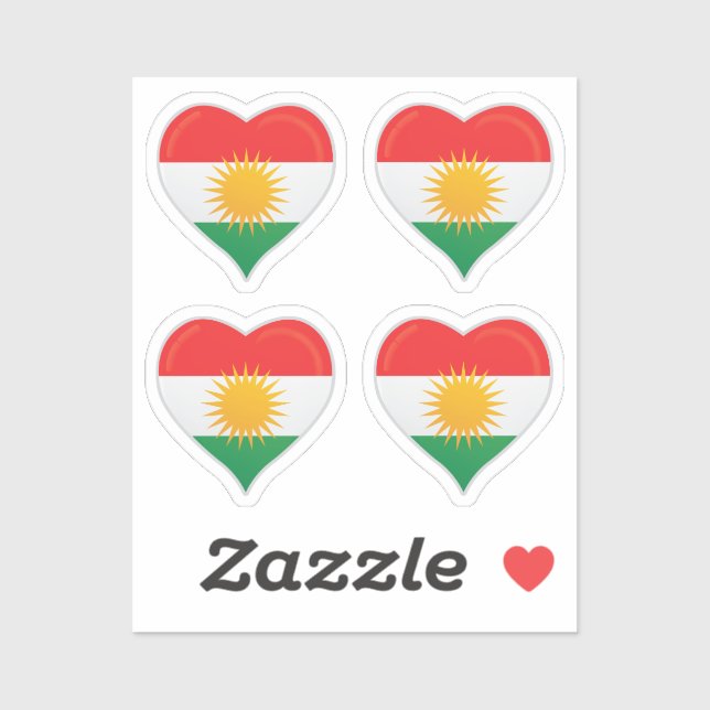 Kurdistan love flag pride (Sheet)