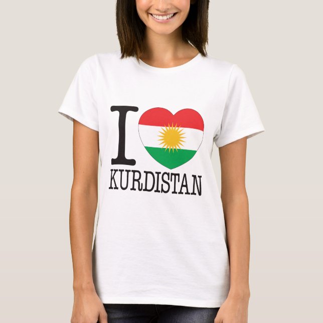 Kurdistan Love v2 T-Shirt (Front)