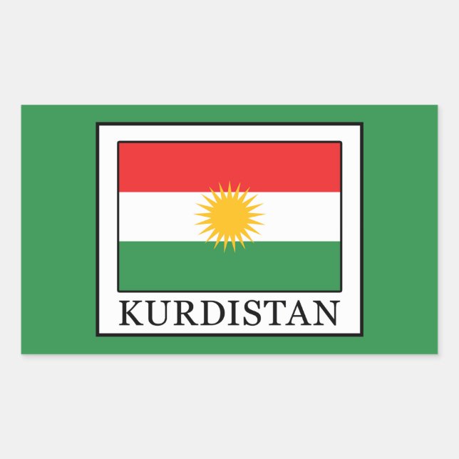 Kurdistan Rectangular Sticker (Front)