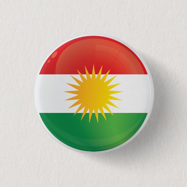 Kurdistan  Round Icon Flag 3 Cm Round Badge (Front)
