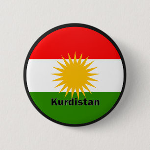 Kurdistan Roundel quality Flag 6 Cm Round Badge