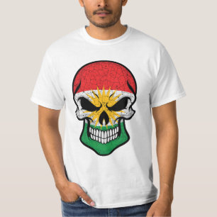Kurdistan Smiling Skull Flag T-Shirt