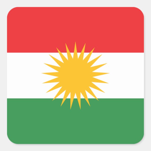 kurdistan square sticker (Front)