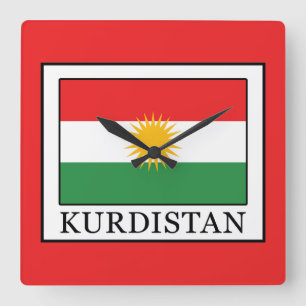 Kurdistan Square Wall Clock