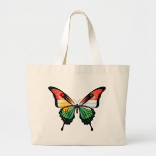 Kurdistan Swallowtail Butterfly Flag Large Tote Bag