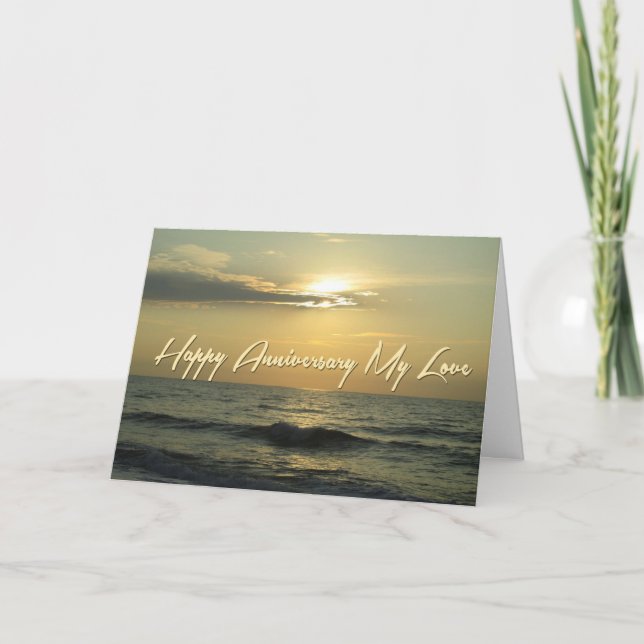 Kure Beach Anniversary Sunrise Card (Front)