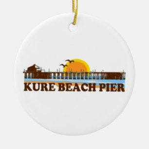Kure Beach. Ceramic Tree Decoration