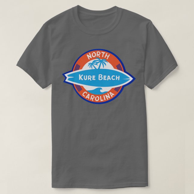 Kure Beach NC Surf T-Shirt (Design Front)
