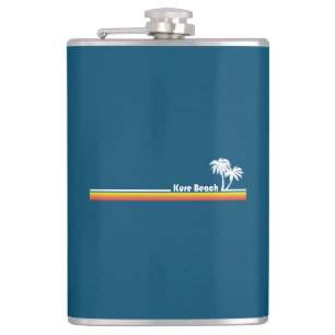 Kure Beach North Carolina Hip Flask