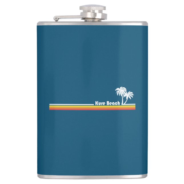 Kure Beach North Carolina Hip Flask (Front)