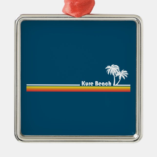 Kure Beach North Carolina Metal Tree Decoration (Front)