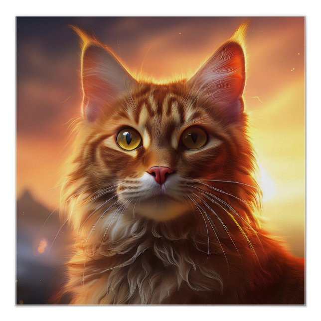 Kurilian Bobtail  Cat Poster (Front)
