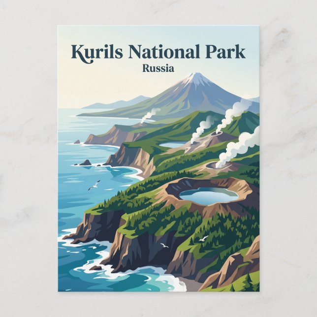 Kurils National Park Russia Postcard (Front)