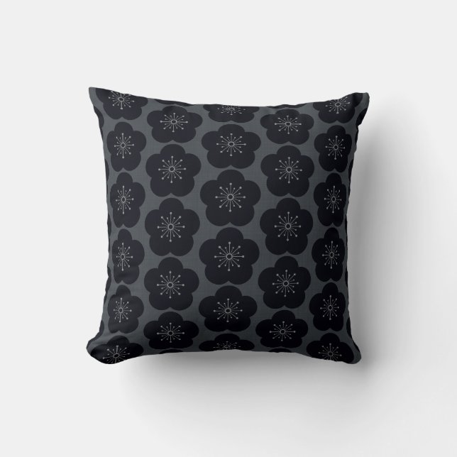 KURO UME - Seamless - Gray Cushion (Front)