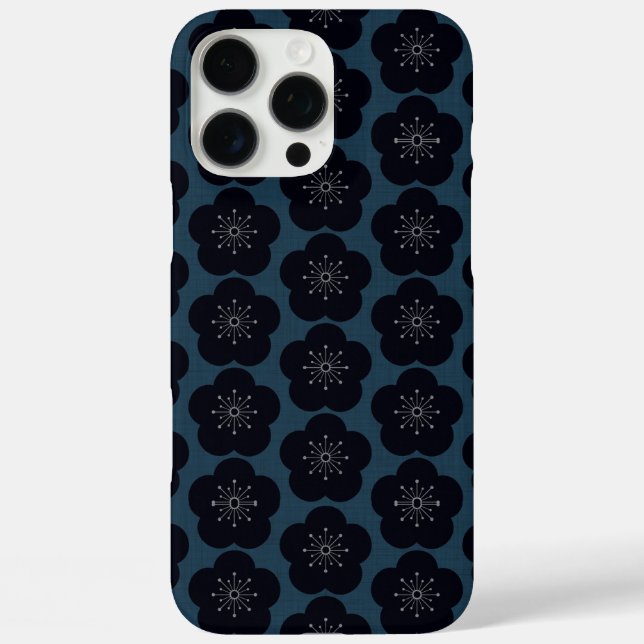 KURO UME - Seamless - Navy Case-Mate iPhone Case (Back)