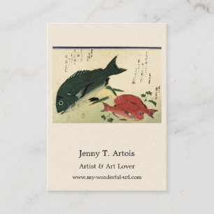 Kurodai & Akadai - Hiroshige's Japanese Fish Print Business Card