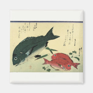 Kurodai & Akadai - Hiroshige's Japanese Fish Print Magnet