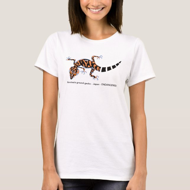 Kuroiwa's Ground GECKO - Endangered animal- Nature T-Shirt (Front)