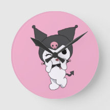 Kuromi Wall Clock – Cute Sanrio-Inspired Room Deco