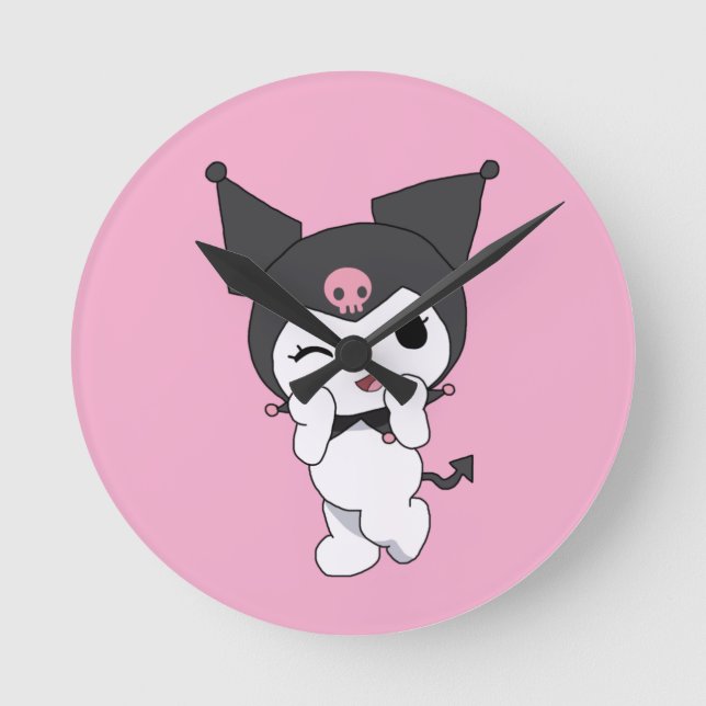 Kuromi Wall Clock – Cute Sanrio-Inspired Room Deco (Front)