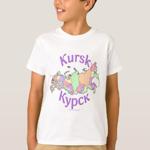 Kursk Russia Map T-Shirt
