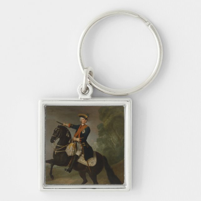 Kurt Christoph Graf von Schwerin on horseback Key Ring (Front)