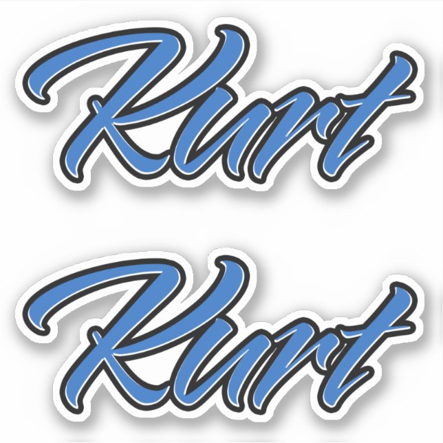 Kurt Name blue Sticker Sticker Sticker Sticker (Front)