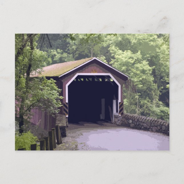 Kurtz Mill Covered Bridge Lancaster Pennsylvania Postcard (Front)