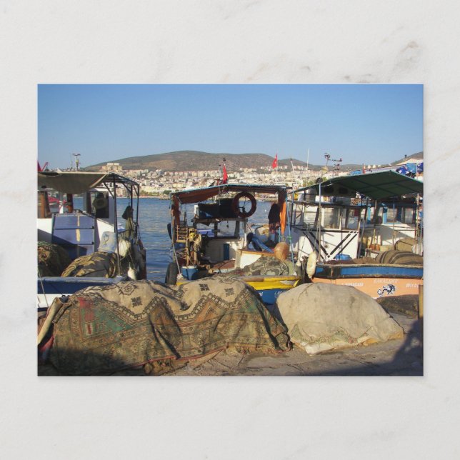 Kusadasi Fishing Harbour Postcard (Front)