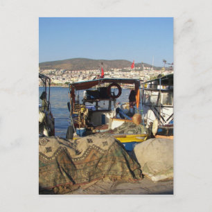 Kusadasi Fishing Harbour Postcard