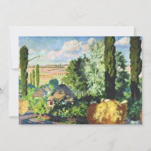 Kustodiev - Landscape in Ukraine, Card