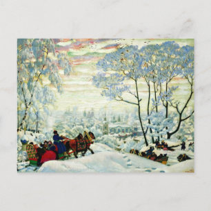 Kustodiev - Winter Postcard