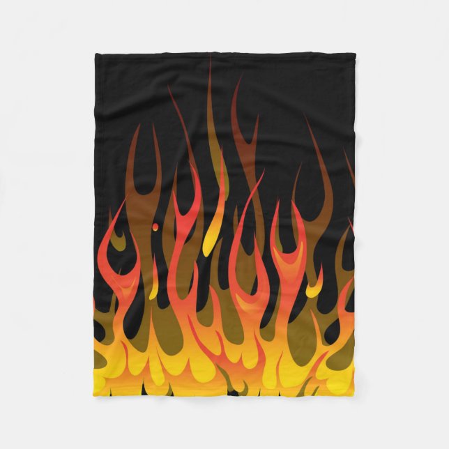 Kustom Flames Fleece Blanket (Front)