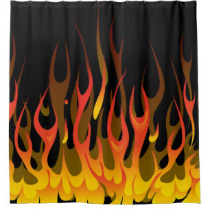 Kustom Flames Shower Curtain