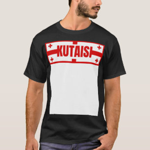 Kutaisi City in Georgian Flag Design TShirt