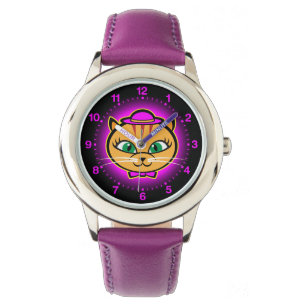 Kutey Kat, kid's purple ribbon watch