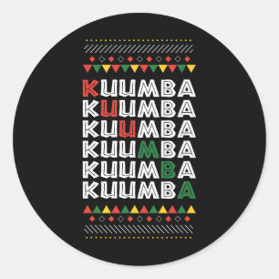 Kuumba Kwanzaa Principle African American Holiday  Classic Round Sticker