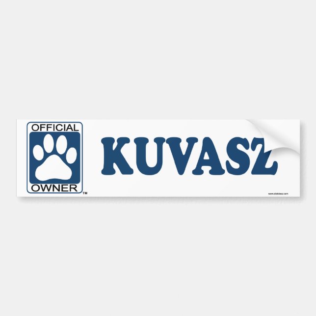 Kuvasz Blue Bumper Sticker (Front)
