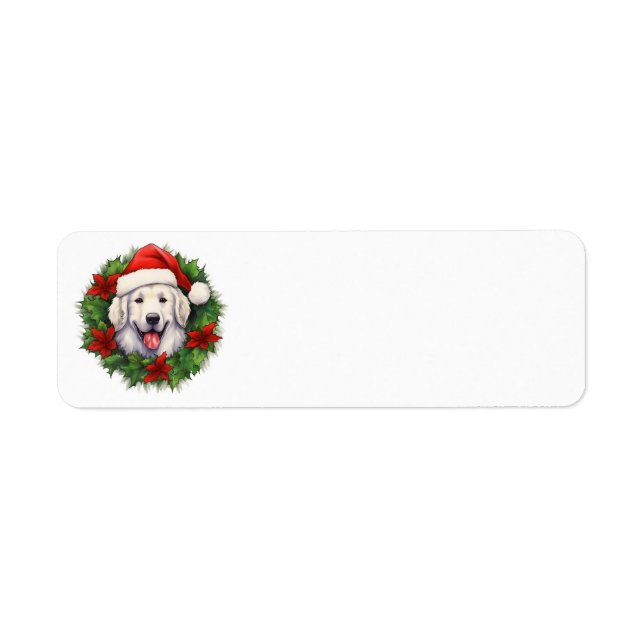 Kuvasz Christmas Wreath (Front)