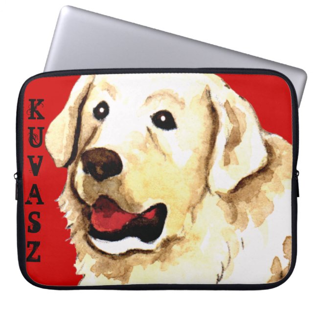 Kuvasz Colour Block Laptop Sleeve (Front)