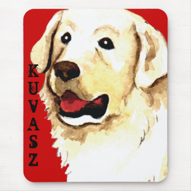 Kuvasz Colour Block Mouse Pad (Front)