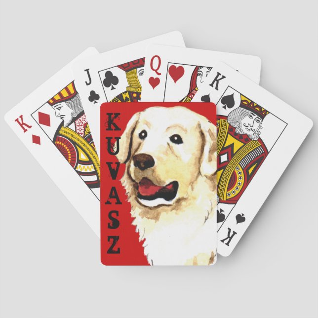 Kuvasz Colour Block Playing Cards (Back)