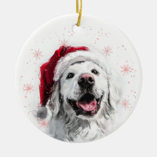 Kuvasz Dog Christmas Personalized Ceramic Tree Decoration