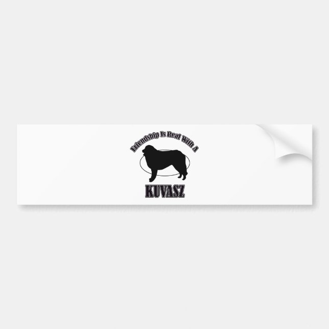 KUVASZ DOG DESIGNS BUMPER STICKER (Front)