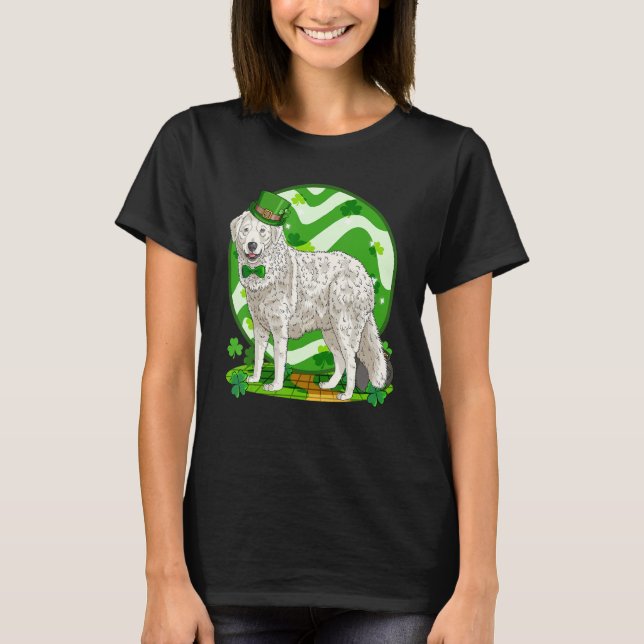 Kuvasz Dog St Patrick's Day Leprechaun T-Shirt (Front)